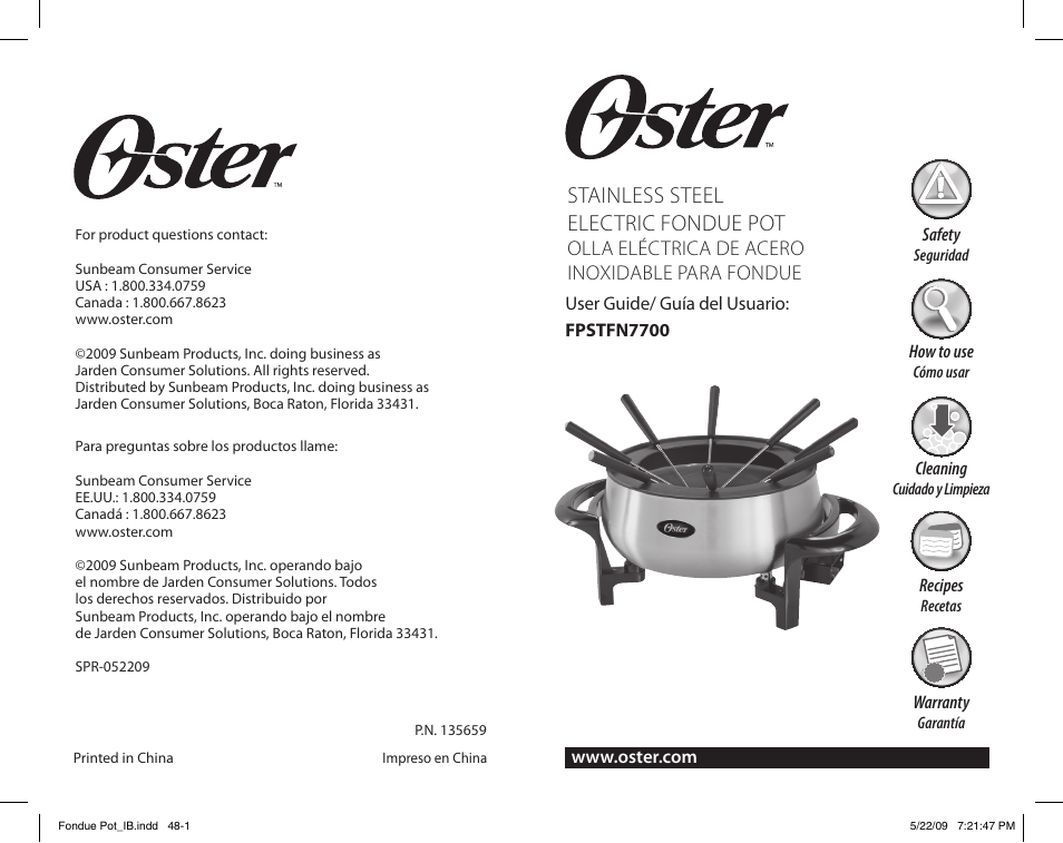 Oster 135659 User Manual | 24 pages