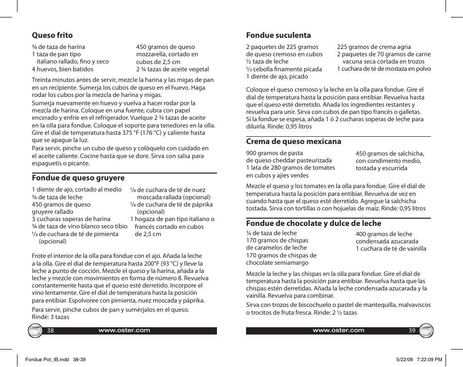 Oster 135659 User Manual | Page 20 / 24