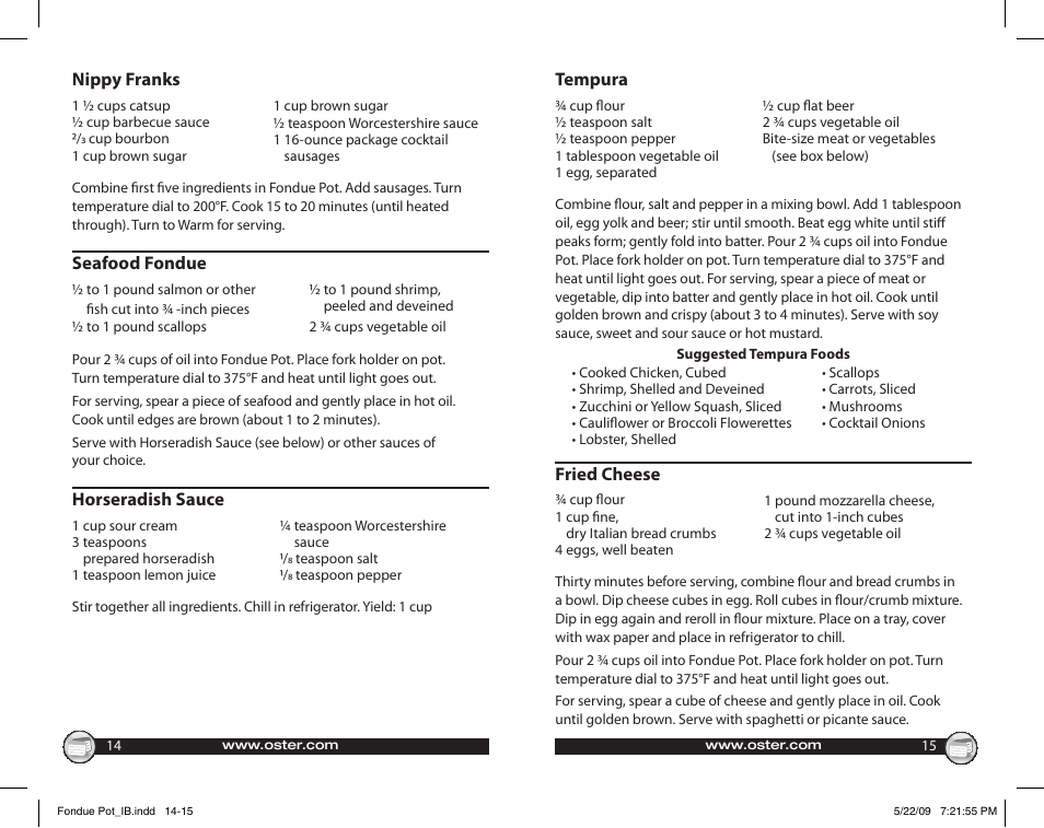 Oster 135659 User Manual | Page 8 / 24