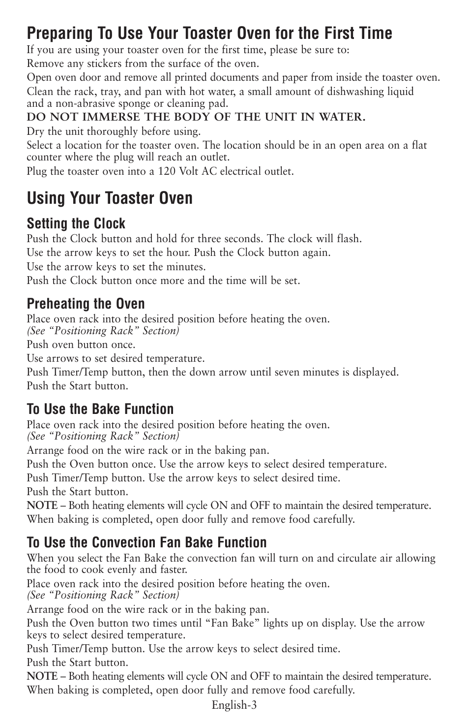 Using your toaster oven | Oster 6057 User Manual | Page 4 / 16