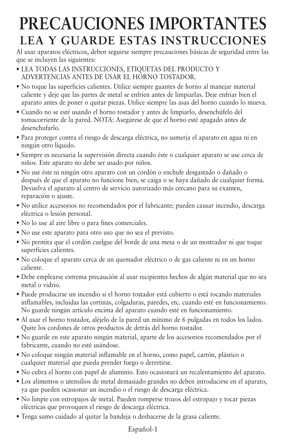 Precauciones importantes, Lea y guarde estas instrucciones | Oster 6057 User Manual | Page 8 / 16