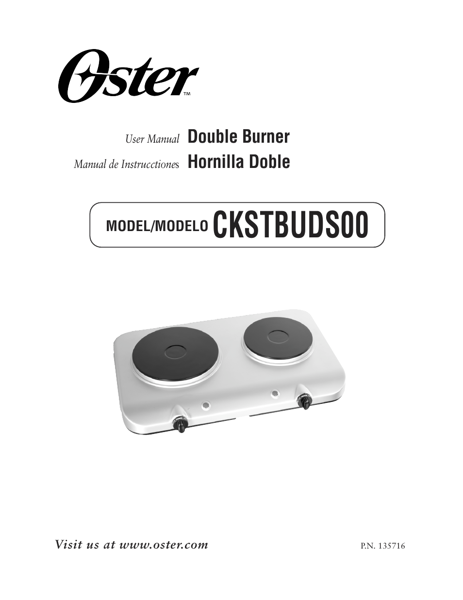 Oster CKSTBUDS00 User Manual | 12 pages