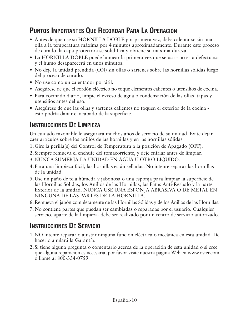 Oster CKSTBUDS00 User Manual | Page 10 / 12