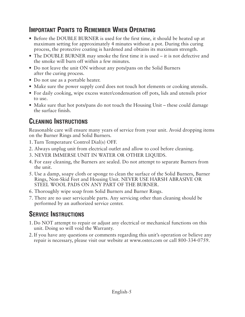 Oster CKSTBUDS00 User Manual | Page 5 / 12