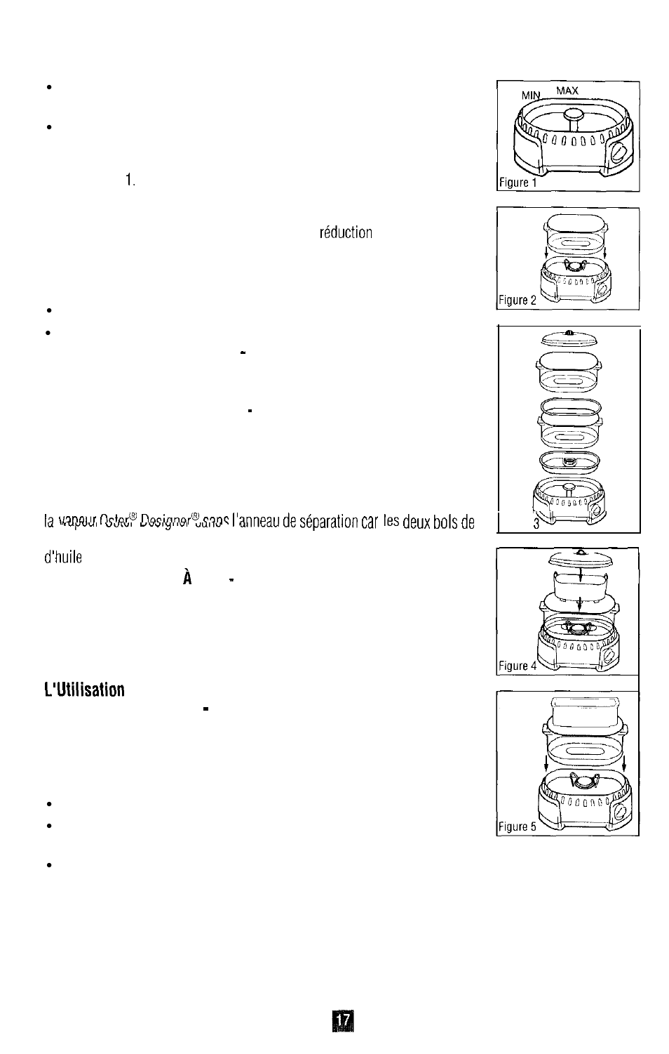 La cuisine avec votre cuiseur a la vapeur, Remarque, L’utilisation d’un seul bol | L’utilisation des deux bols, L’utilisation, D’un moule à pain | Oster DESIGNER 4711 User Manual | Page 17 / 44