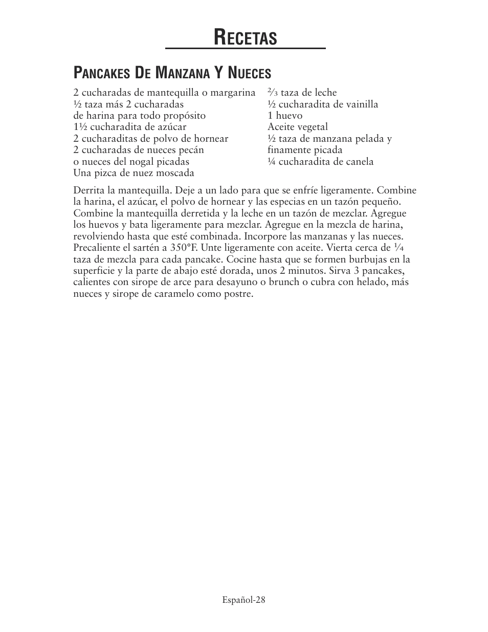 Ecetas | Oster CKSTSKRM20 User Manual | Page 28 / 40