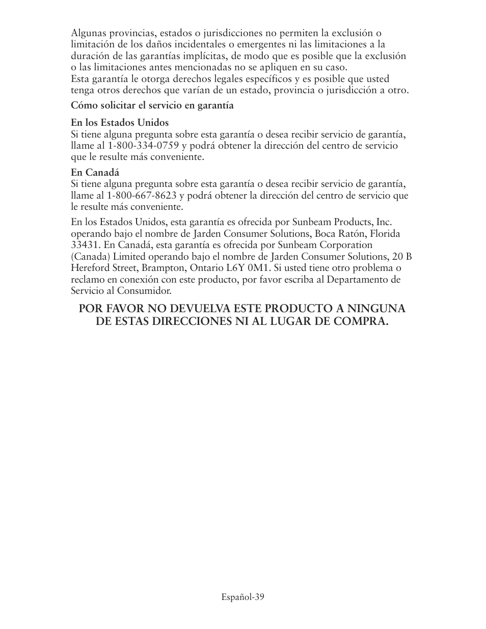 Oster CKSTSKRM20 User Manual | Page 39 / 40