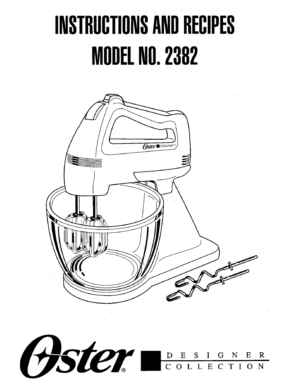 Oster 2382 User Manual | 10 pages