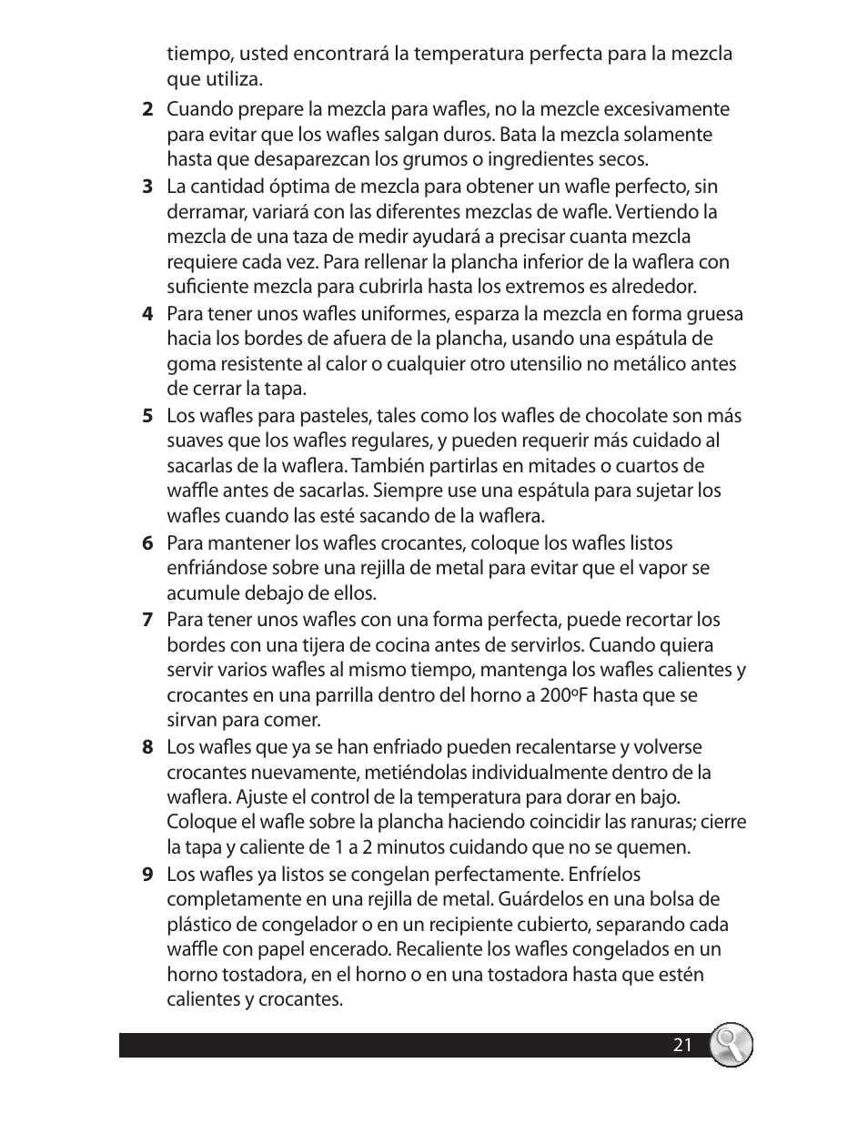 Oster CKSTWFBF20 User Manual | Page 21 / 32