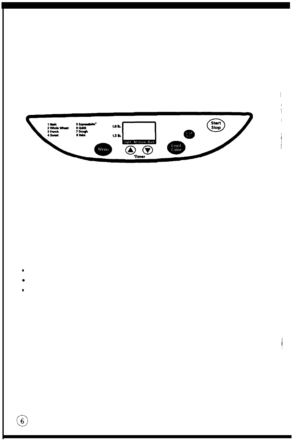 Overview of breadmaker features | Oster 5858 User Manual | Page 6 / 24