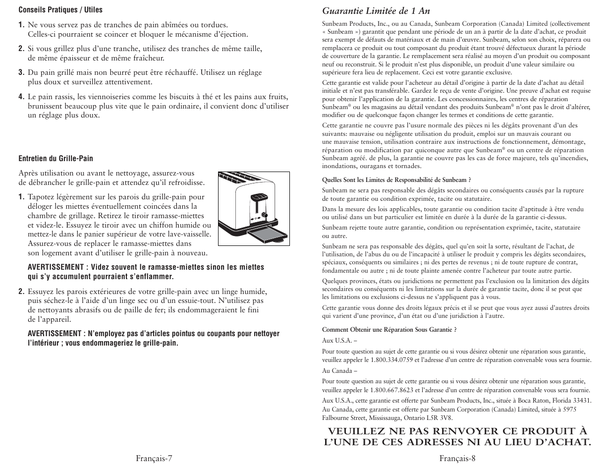 Oster 6325-33 User Manual | Page 12 / 12