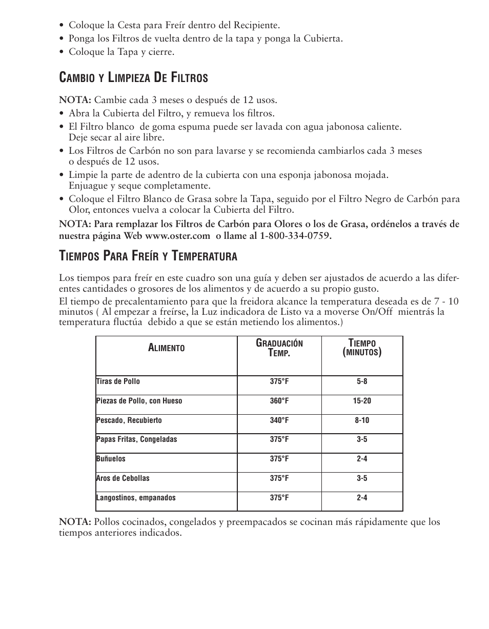 Oster 124465 User Manual | Page 19 / 24