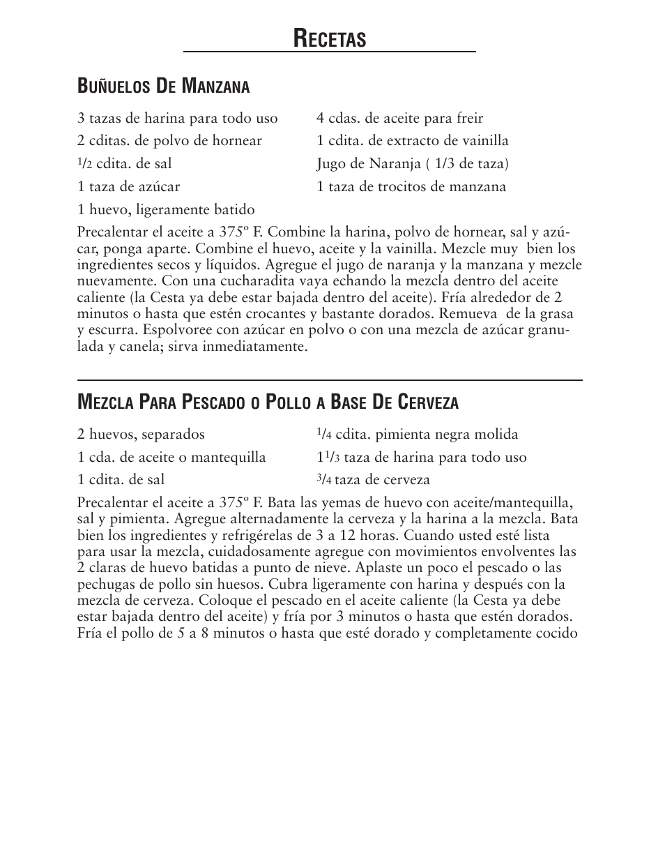 Ecetas | Oster 124465 User Manual | Page 21 / 24