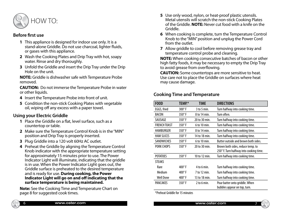 How to | Oster CKSTGRFM18 User Manual | Page 4 / 12