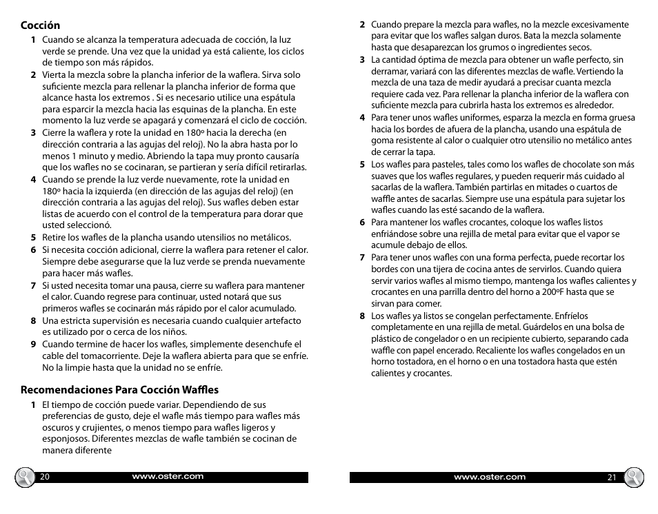 Oster CKSTWFBF05 User Manual | Page 11 / 16