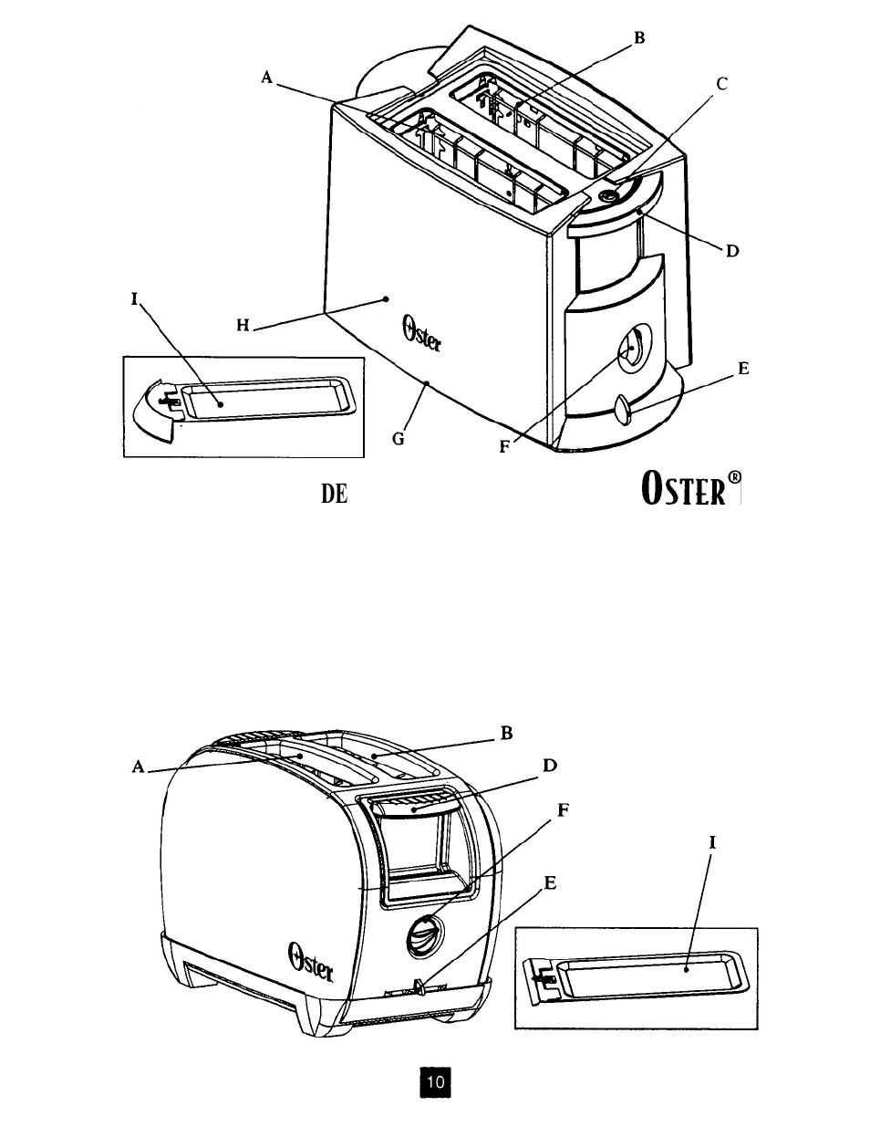 Arties, Otre, Rille | Oster TOASTERS User Manual | Page 10 / 30