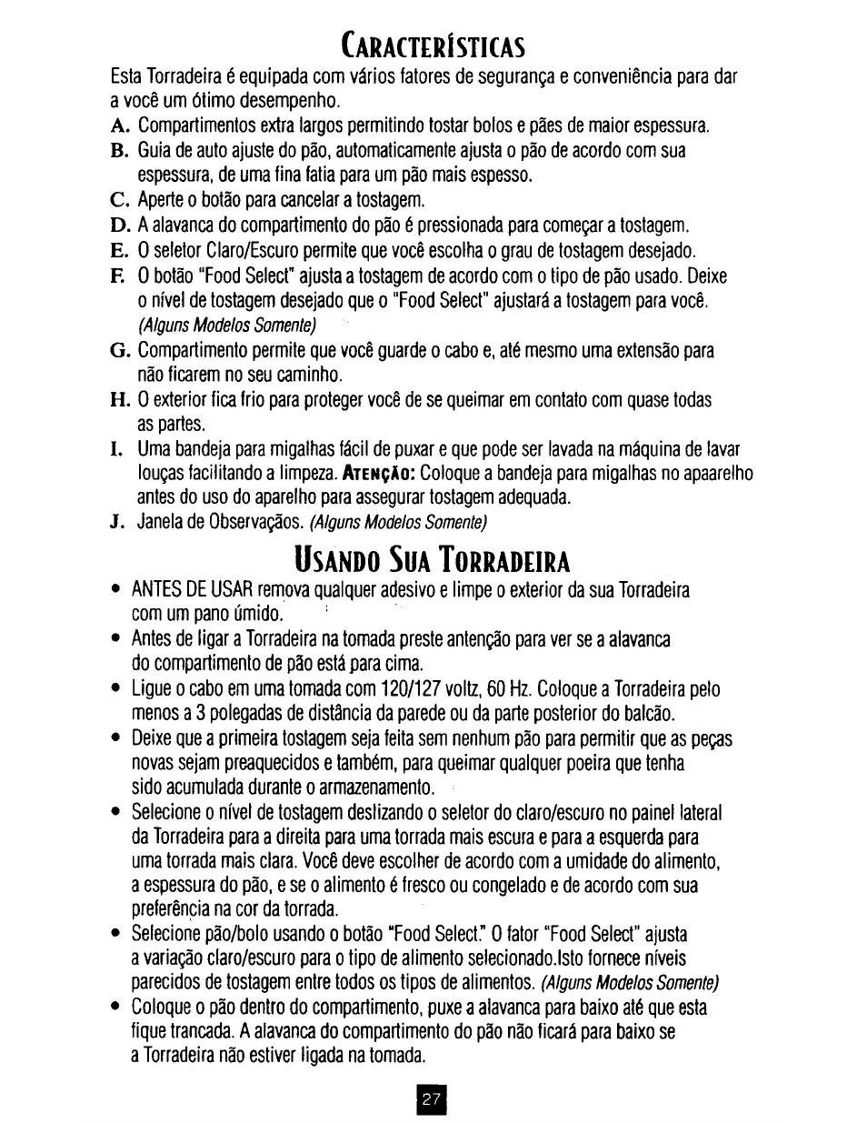 Oster TOASTERS User Manual | Page 27 / 30