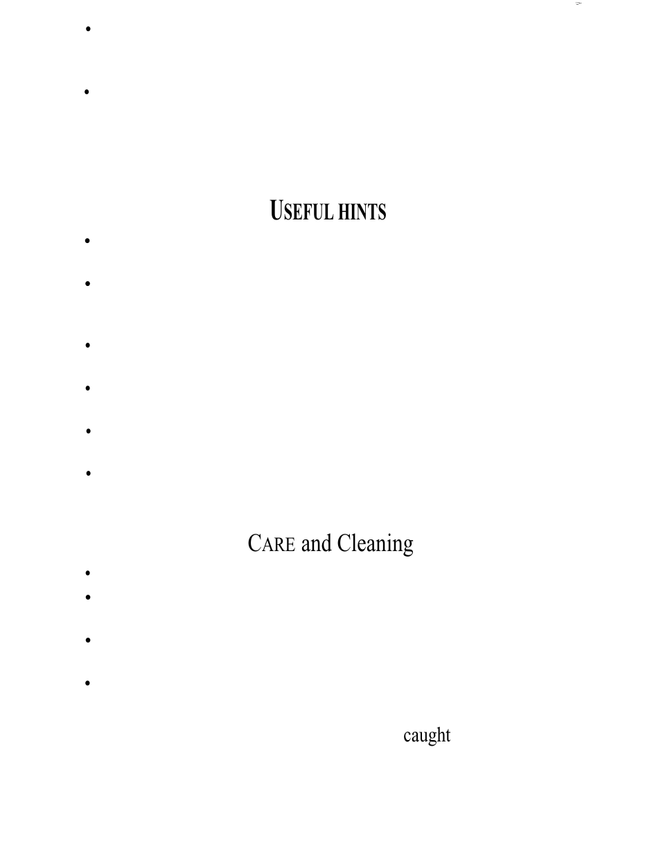 And cleaning, Seful hints, Caught | Oster TOASTERS User Manual | Page 6 / 30