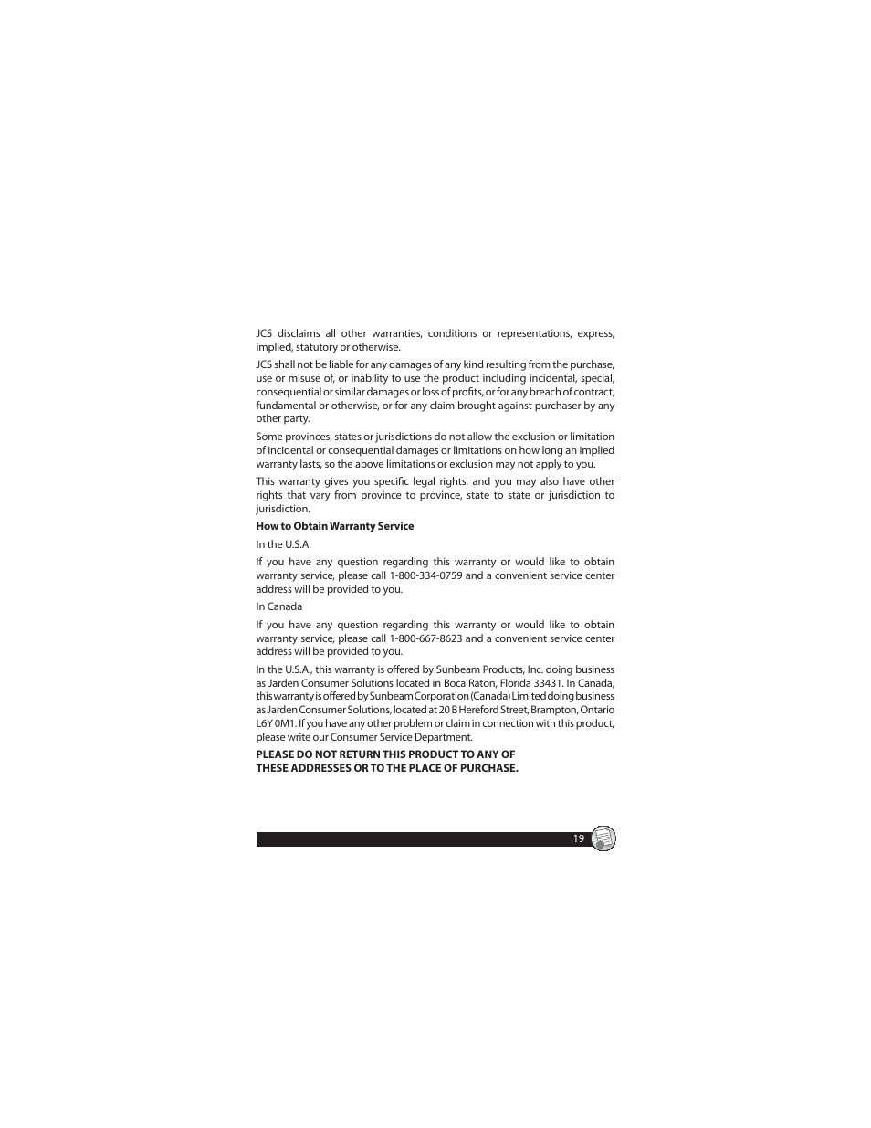 Oster CKSTSTMM10 User Manual | Page 19 / 40