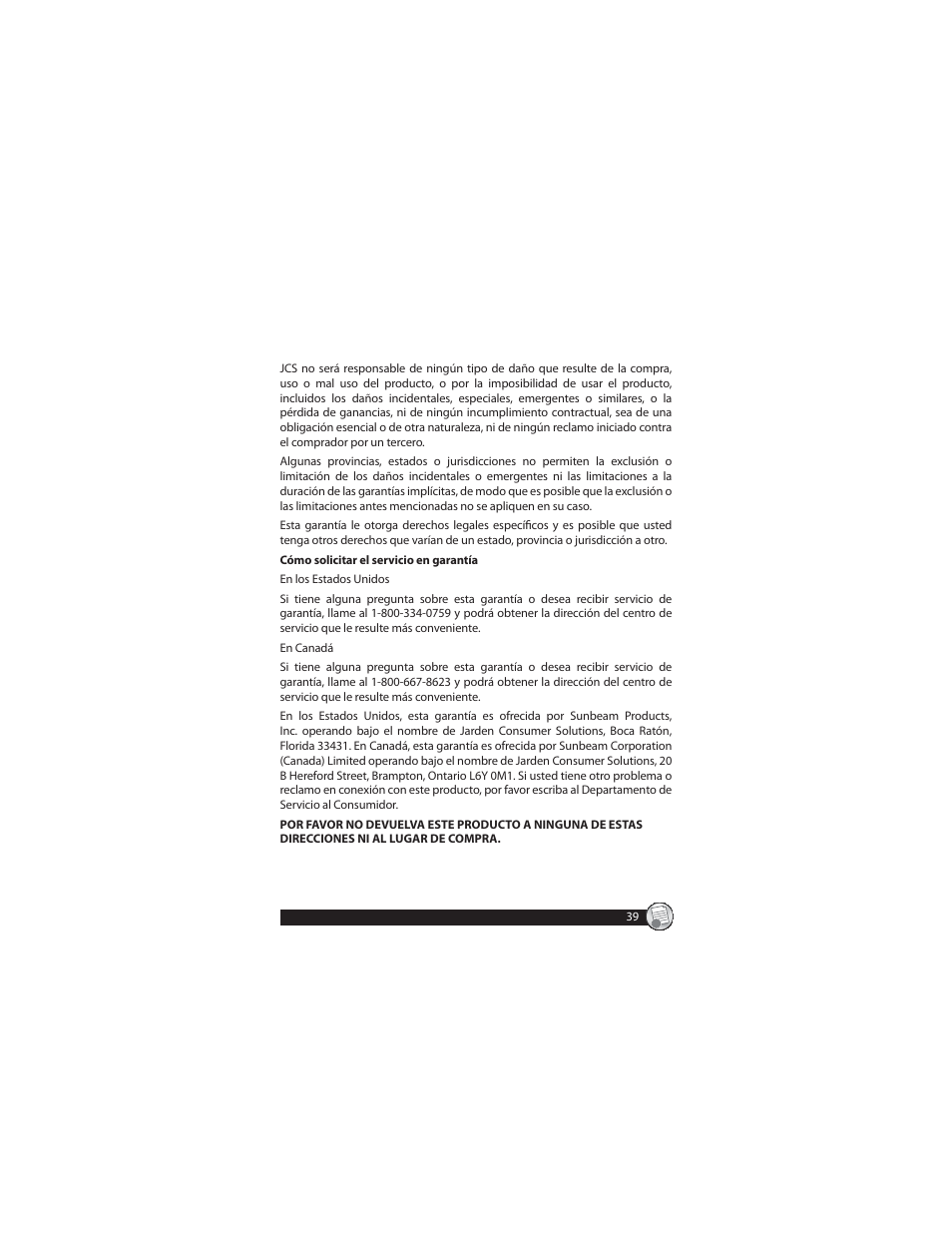 Oster CKSTSTMM10 User Manual | Page 39 / 40