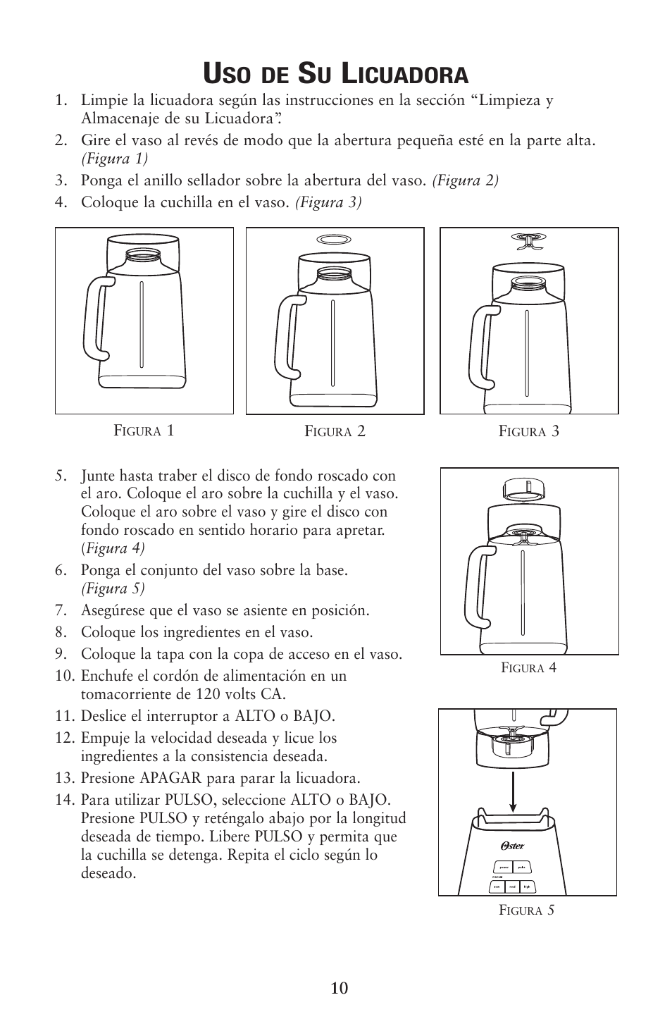So de, Icuadora | Oster 133086 User Manual | Page 10 / 24