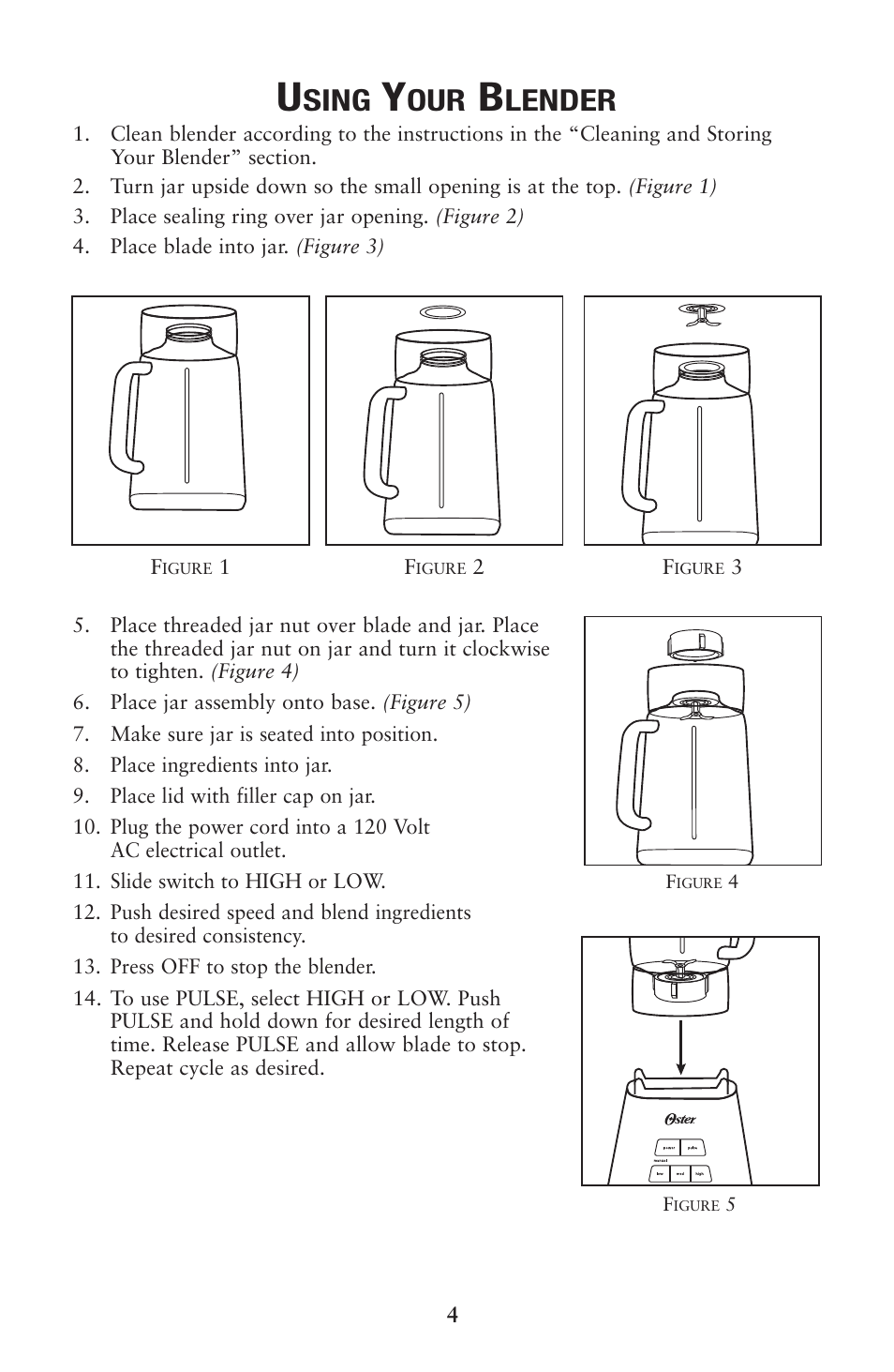 Sing, Lender | Oster 133086 User Manual | Page 4 / 24