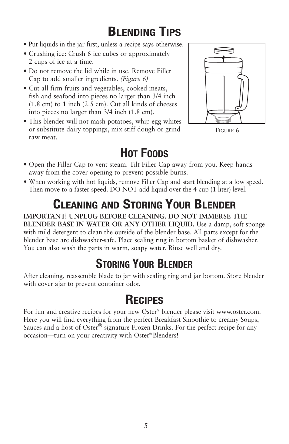 Oster 133086 User Manual | Page 5 / 24