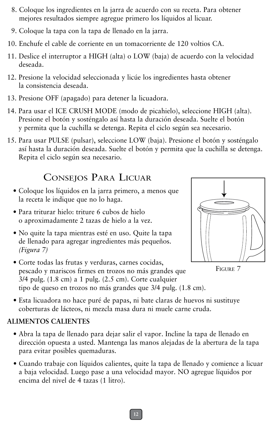 Oster BCAGO8 User Manual | Page 12 / 24