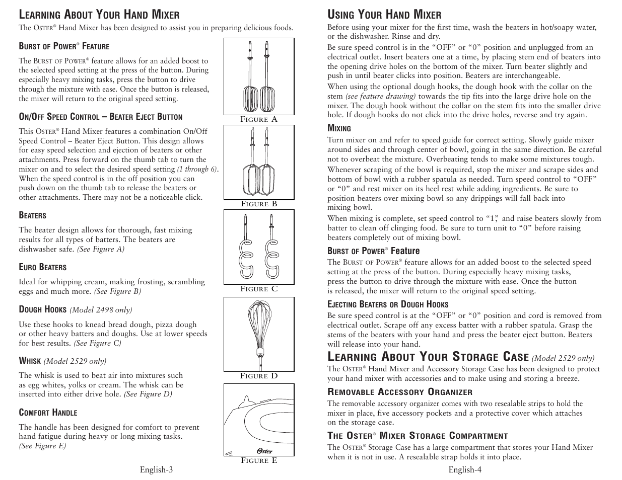 Oster 2529 User Manual | Page 3 / 12