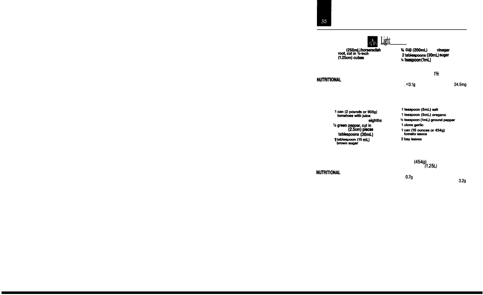 Sauces, Fare, Fresh horseradish | Spaghetti sauce | Oster IZER CLASSIC BLENDER User Manual | Page 40 / 56