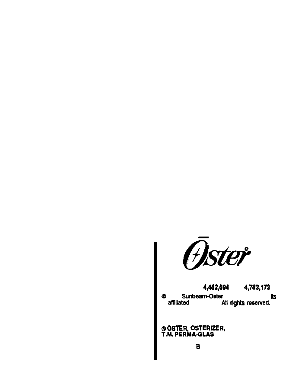 Oster IZER CLASSIC BLENDER User Manual | Page 56 / 56