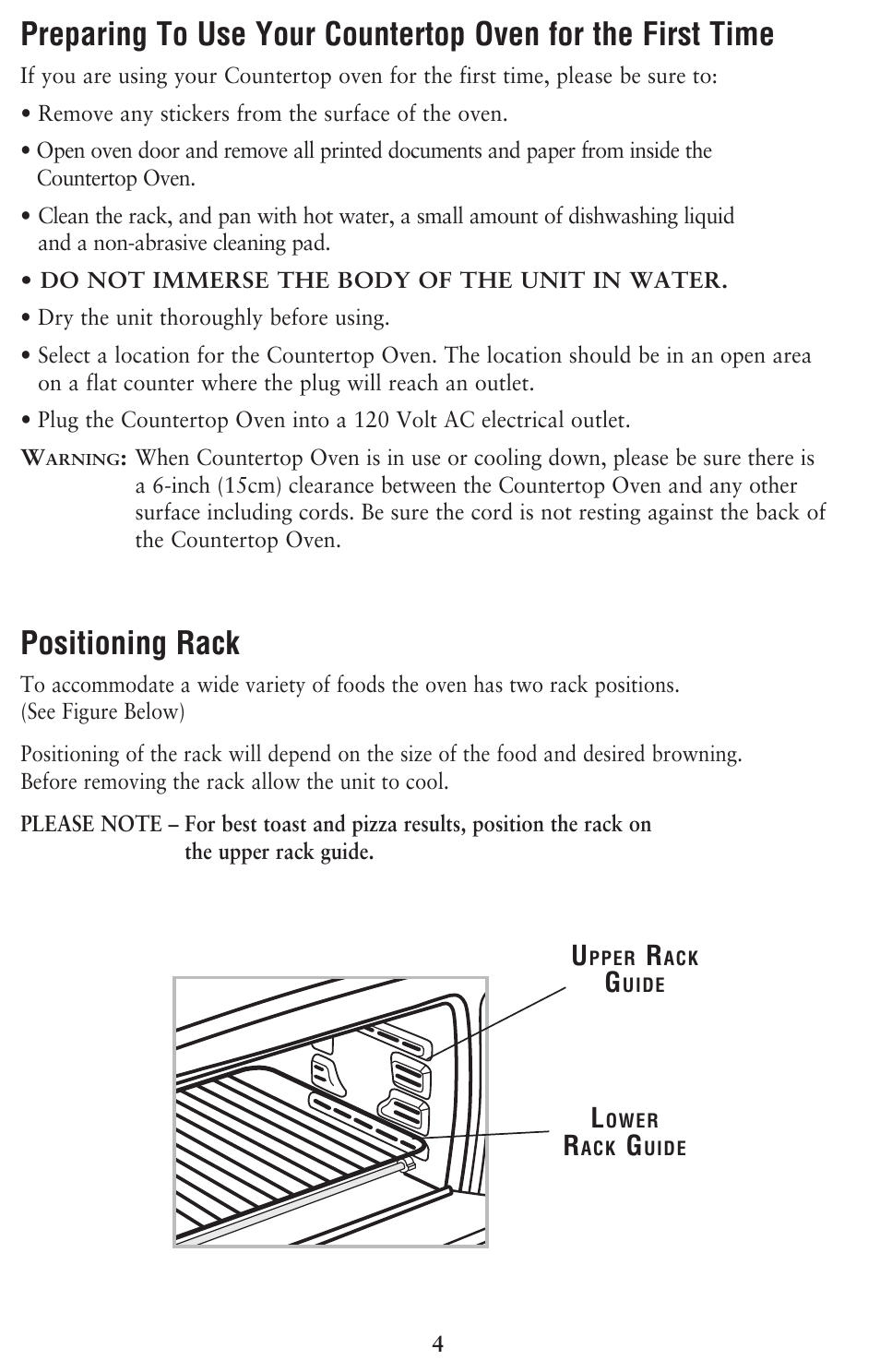 Positioning rack | Oster 128263 User Manual | Page 4 / 16