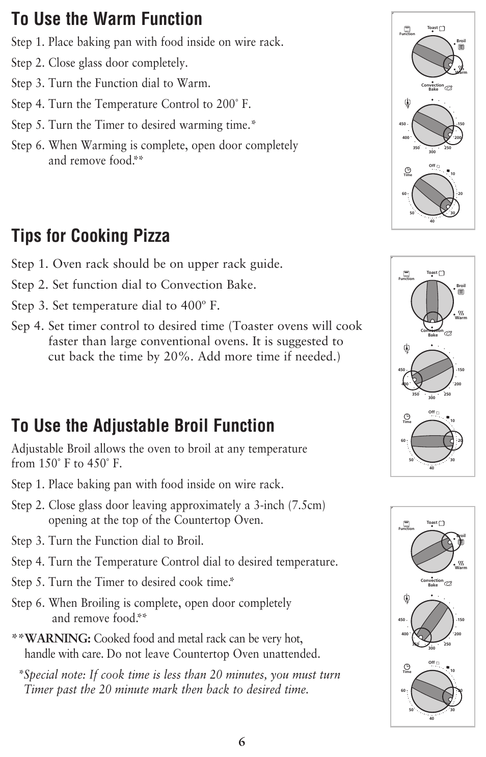 Tips for cooking pizza | Oster 128263 User Manual | Page 6 / 16