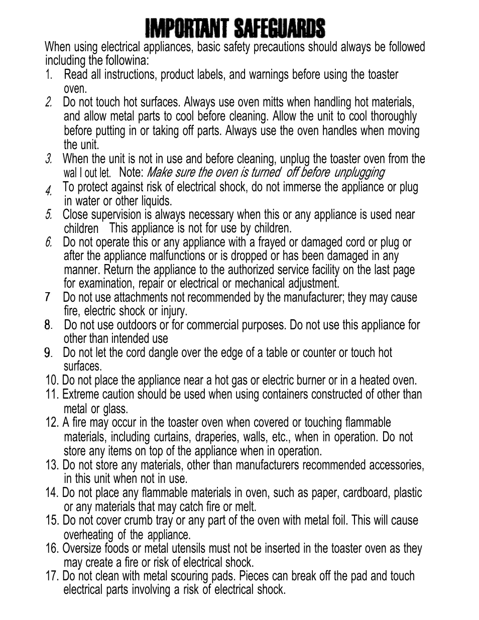 Oster 4877-8 User Manual | Page 2 / 12