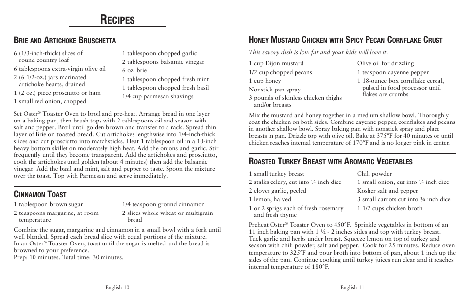 Ecipes | Oster 139214 User Manual | Page 6 / 16