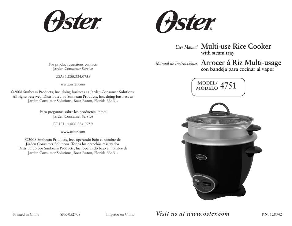 Oster 128342 User Manual | 10 pages