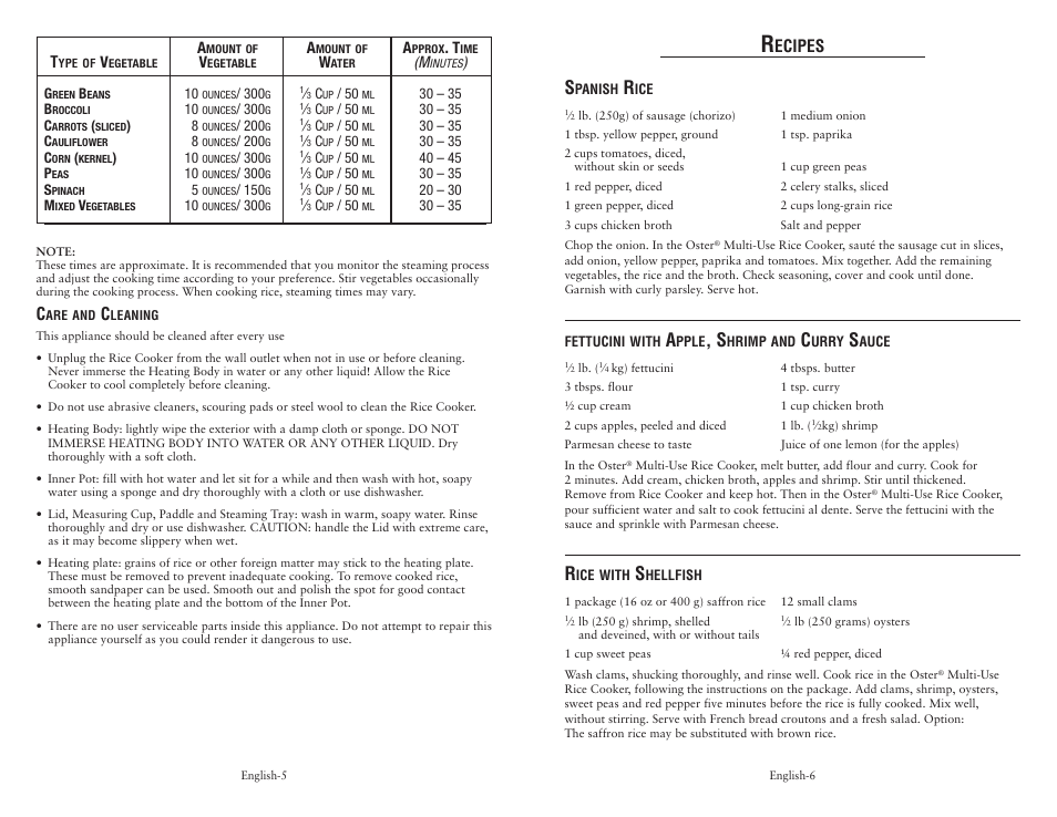 Ecipes | Oster 128342 User Manual | Page 4 / 10