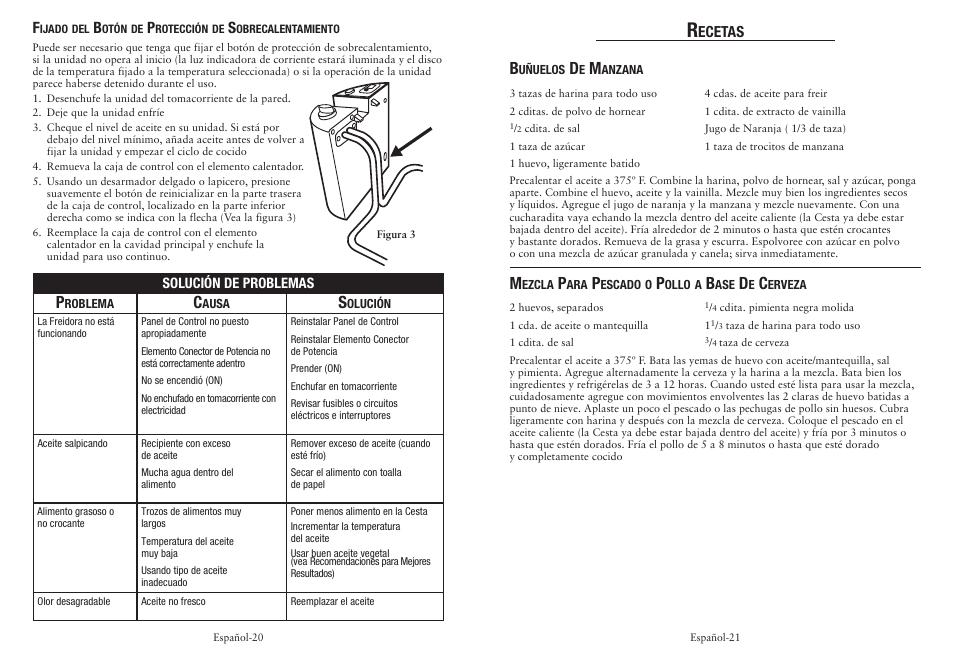 Ecetas | Oster CKSTDFZM70 User Manual | Page 11 / 12