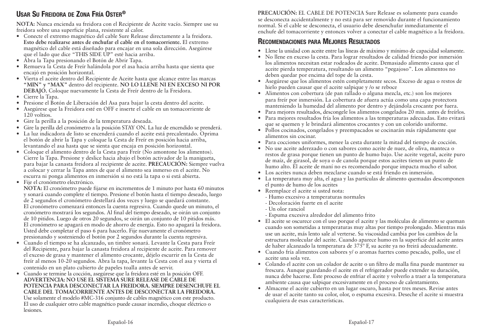 Oster CKSTDFZM70 User Manual | Page 9 / 12