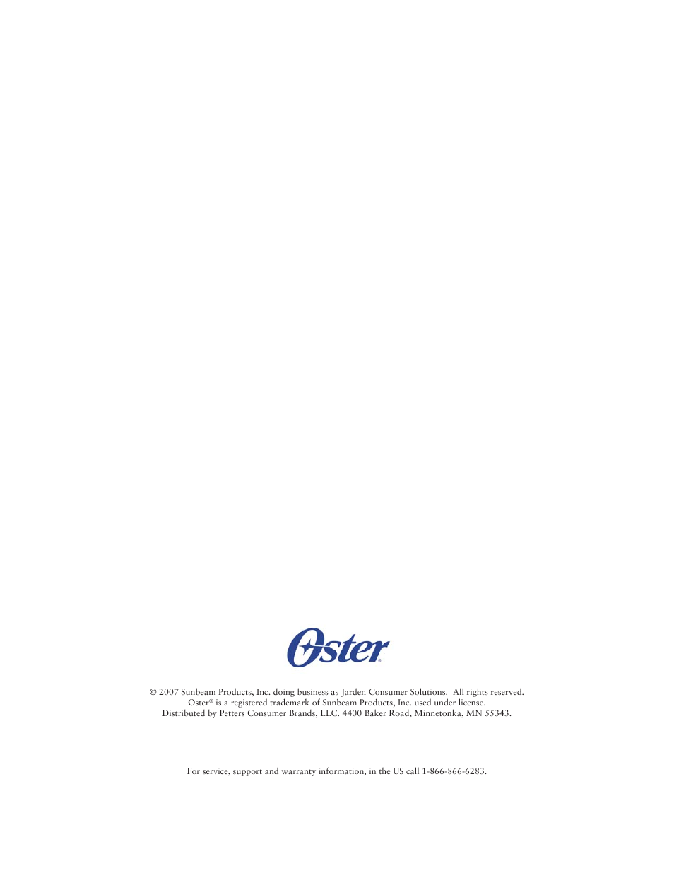 Oster OR03SCGBS User Manual | Page 9 / 9