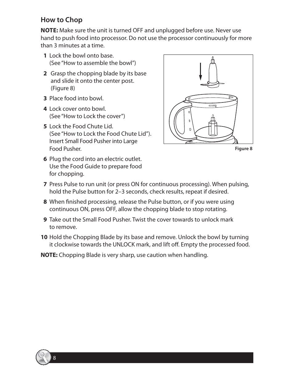 How to chop | Oster FPSTFP4250 User Manual | Page 8 / 28