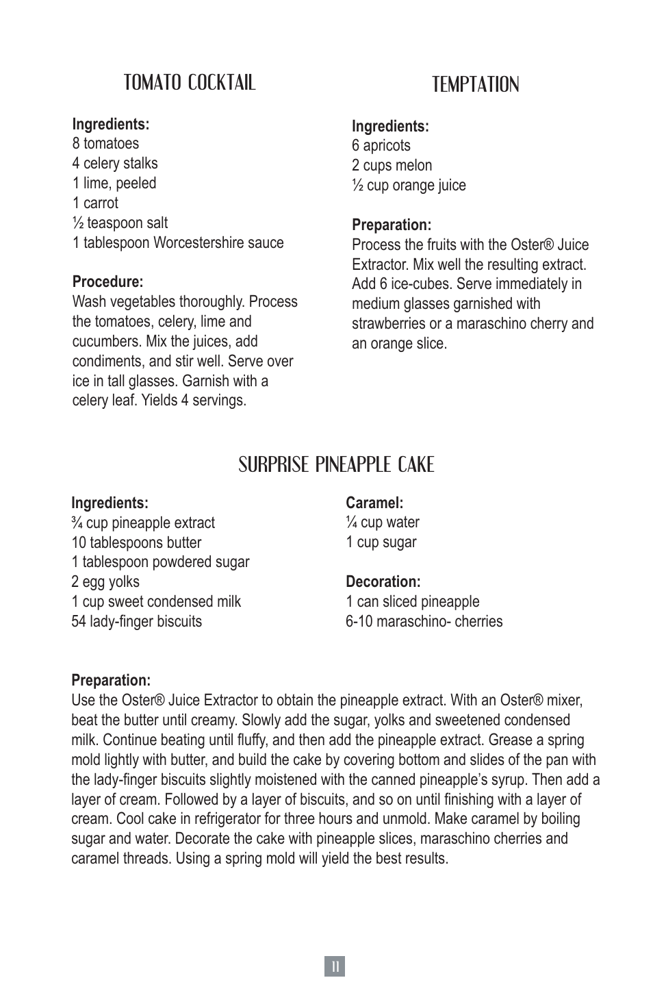 Oster 124828 User Manual | Page 12 / 26