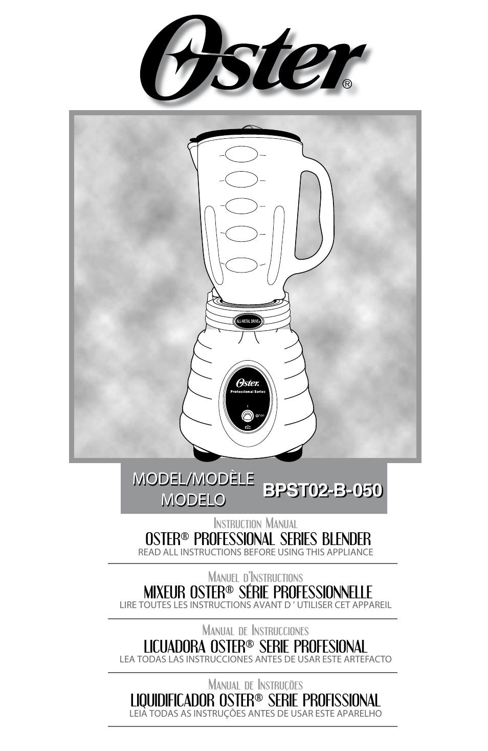 Oster BPST02-B-050 User Manual | 34 pages