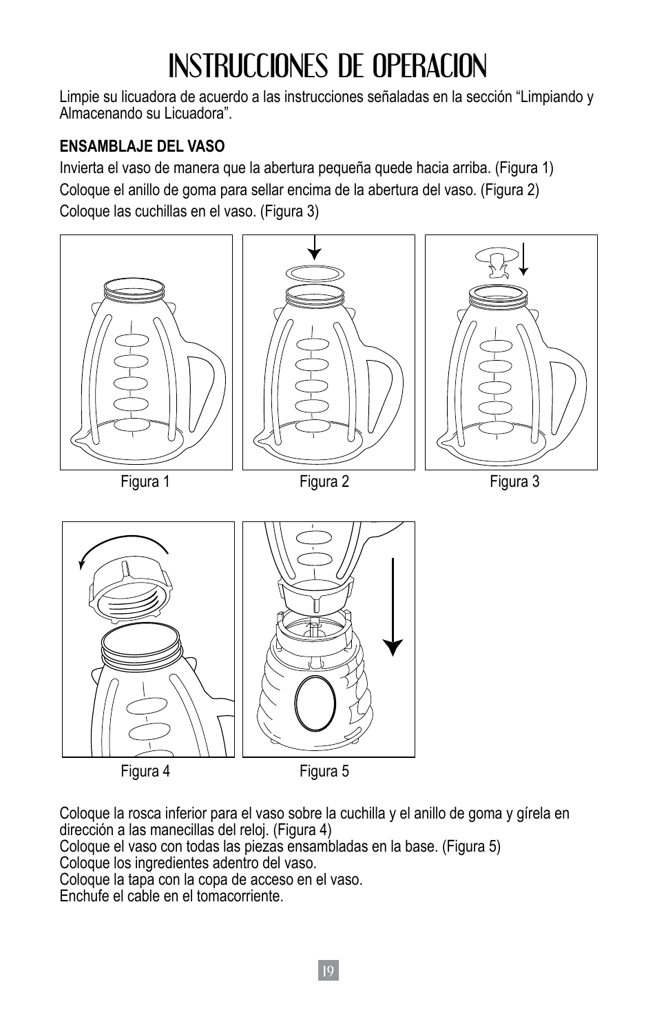 Instrucciones de operacion | Oster BPST02-B-050 User Manual | Page 20 / 34