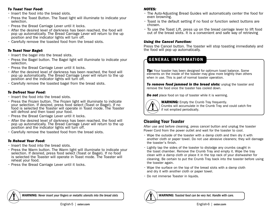 Oster TSSTTRDFL1 User Manual | Page 4 / 11