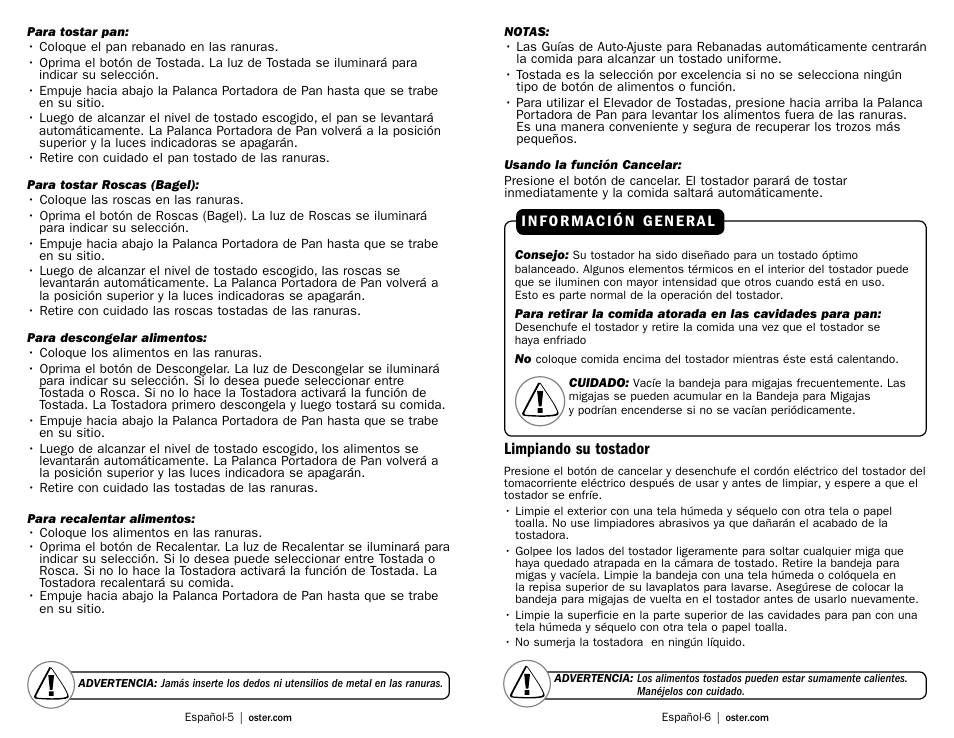 Oster TSSTTRDFL1 User Manual | Page 8 / 11