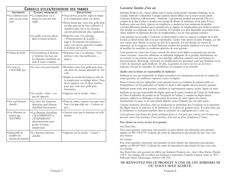 Oster 119311 User Manual | Page 12 / 13