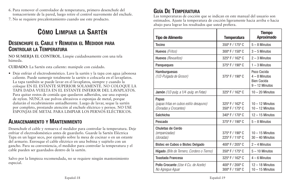 Impiar, Artén | Oster Cookware User Manual | Page 10 / 14