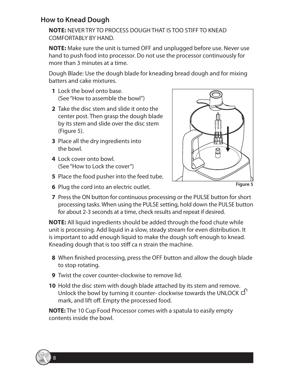 How to knead dough | Oster 137299 User Manual | Page 8 / 28