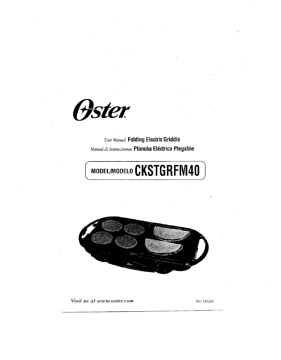 Oster CKSTGRFM40 User Manual | 9 pages